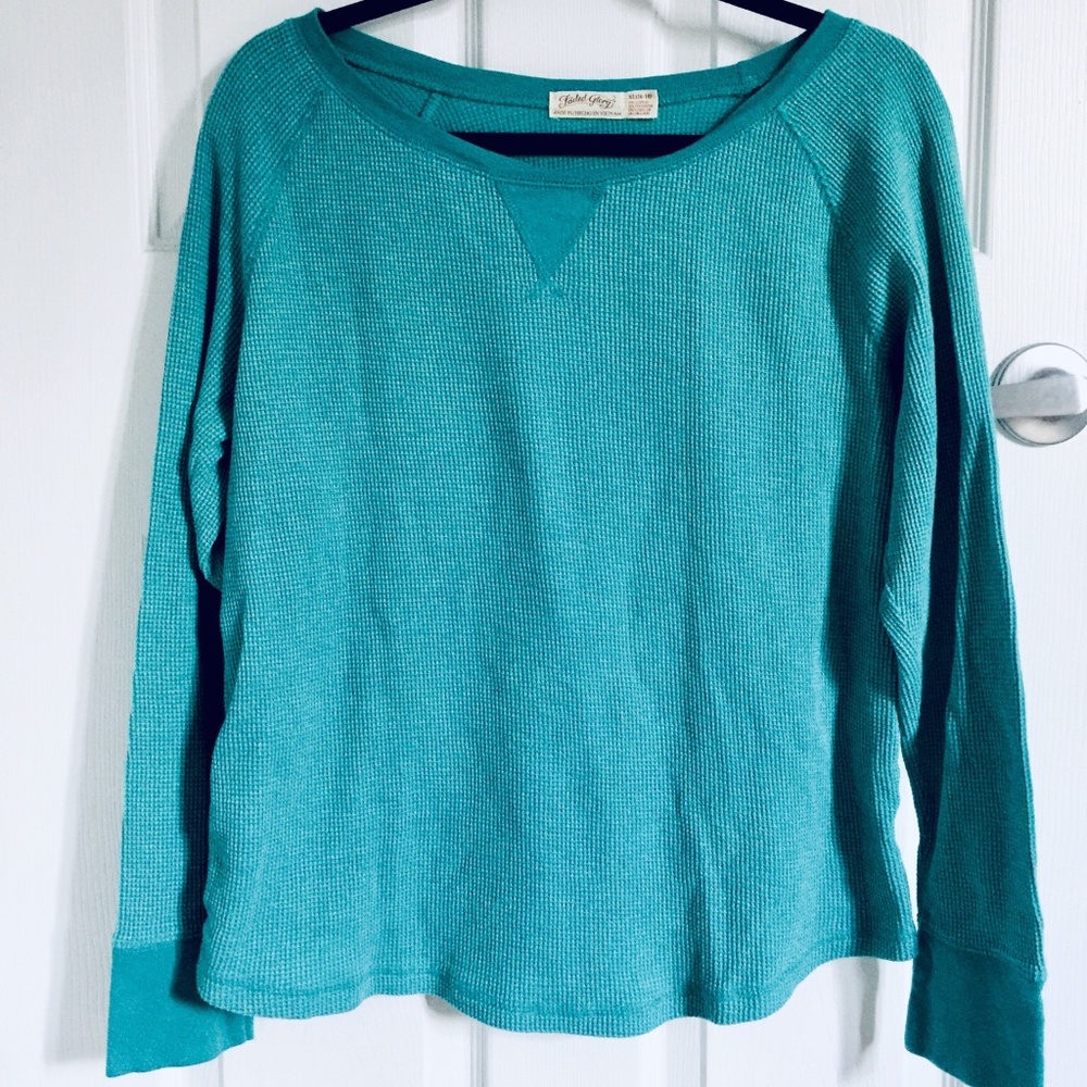 Faded Glory Boat Neck Jersey Long Sleeve